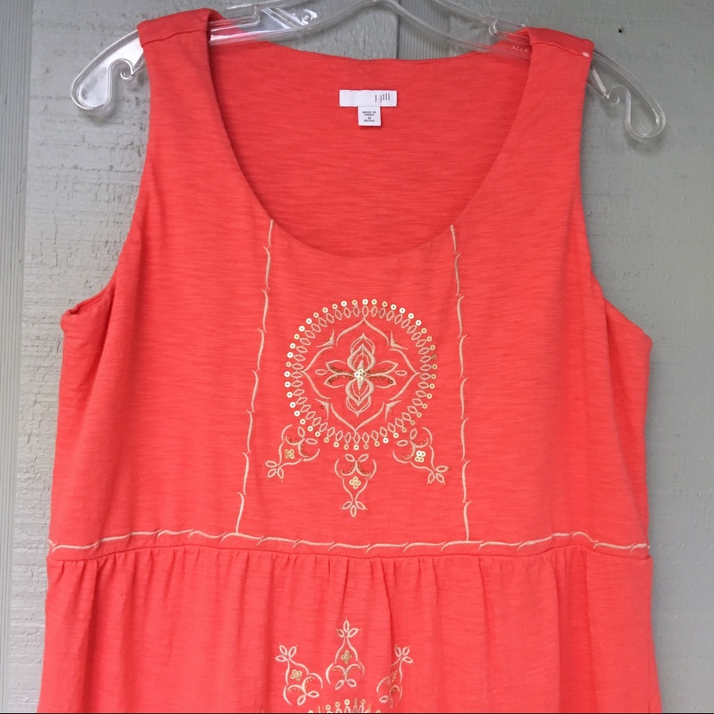 ❌SOLD❌ • J Jill Coral Bohemian Maxi Dress N0 - Picture 3 of 8